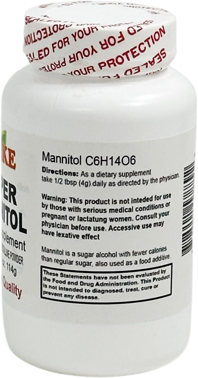 Unike Nutra Mannitol Powder - Mannitol Sweetener, Sugar Substitute, Mannitol Supplement, Natural & Gluten Free, 4g per Servings, Premium Mannitol Powder, 1kg (2.2 lbs) (Pack of 1)