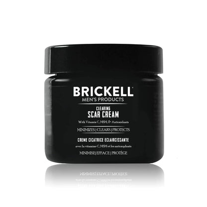 Brickell Men's Clearing Scar Cream for Men, Scar Clearing Cream to Reduce the Appearance of Scars and Even Skin Pigmentation, With Aloe, Vitamin C, and Vitamin E, 2 Ounces, Scented