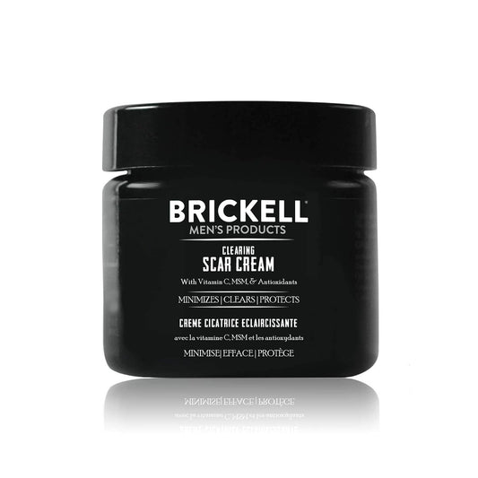 Brickell Men's Clearing Scar Cream for Men, Scar Clearing Cream to Reduce the Appearance of Scars and Even Skin Pigmentation, With Aloe, Vitamin C, and Vitamin E, 2 Ounces, Scented