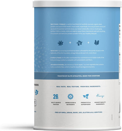Sprout Living Epic Protein, Plant Based Protein & Superfoods Powder, Vanilla Lucuma Powder | 20 Grams Organic Protein Powder, Vegan, Non Dairy, Non-GMO, Gluten Free, Low Sugar (1 Pound, 12 Servings)