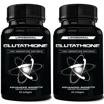 Advanced Bionetix 850mg Liposomal Glutathione Supplement | 120 Total Liposomal Softgels | Antioxidant Supplement w/Gluta-IV™, 100X Absorption Over Powder Glutathione