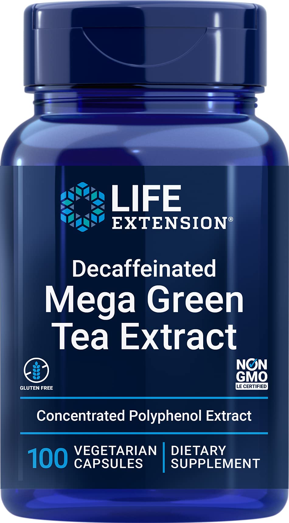 Life Extension Decaffeinated Mega Green Tea Extract – Polyphenol-Rich, Cell Health