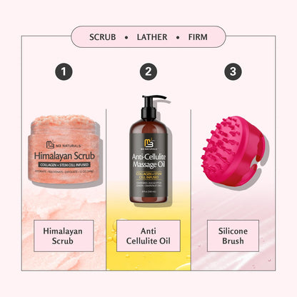 Firm Dry Brush for Body, Firming & Exfoliating Body Brush by M3