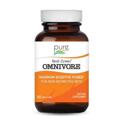 Real-Zymes™ OMNIVORE Digestive Enzymes Supplement with Probiotics for Better Digestion - Natural Support for Relief of Bloating, Gas, Belching, Diarrhea, Constipation, IBS, etc. - 30 Caps