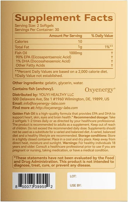 OxyEnergy Golden Fish Oil 90% EPA