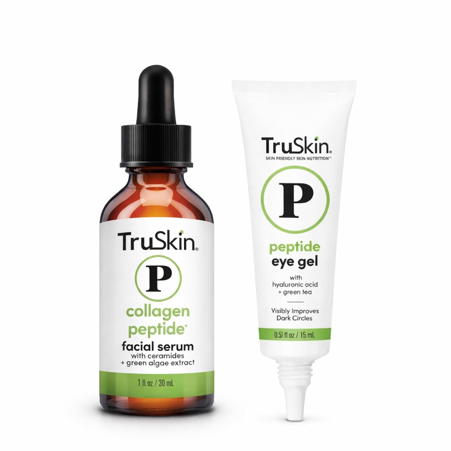 TruSkin Peptide Duo - Collagen Peptide Serum 1 oz with Eye Gel .5 oz