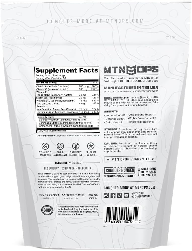 MTN OPS Immune STM On-the-Go Immune Support, Citrus