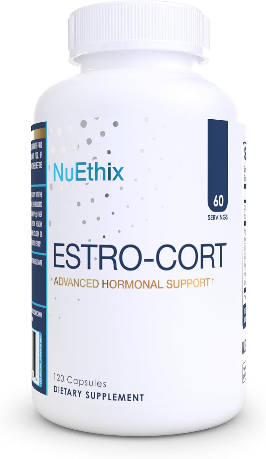 NuEthix Formulations Estro-Cort Anti-Estrogen Nutritional Support Dietary Supplement, 120 Capsules
