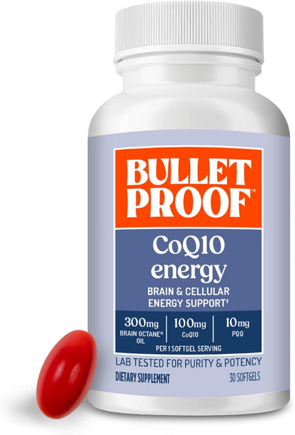 Bulletproof CoQ10 Energy Softgel, 30 Count, Supplement to Power Your Brain & Body