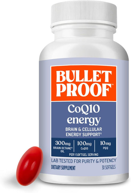 Bulletproof CoQ10 Energy Softgel, 30 Count, Supplement to Power Your Brain & Body
