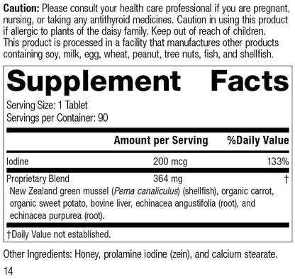 Standard Process Iodomere - Whole Food Metabolism and Thyroid Support with Echinacea