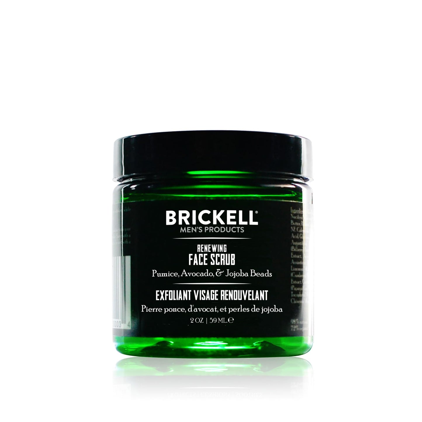 Brickell Men's Renewing Face Scrub for Men, Deep Exfoliating Facial Scrub Formulated with Pumice, Caffeine and Jojoba Beads, 4 Ounce, Scented
