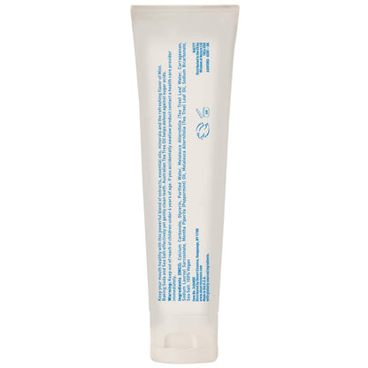 Desert Essence Tea Tree Oil Toothpaste - Mint - 6.25 Ounce - Refreshing Taste - Deep Cleans Teeth & Gums - Helps Fight Plaque - Sea Salt - Pure Essential Oil - Baking Soda - Promotes Healthy Mouth