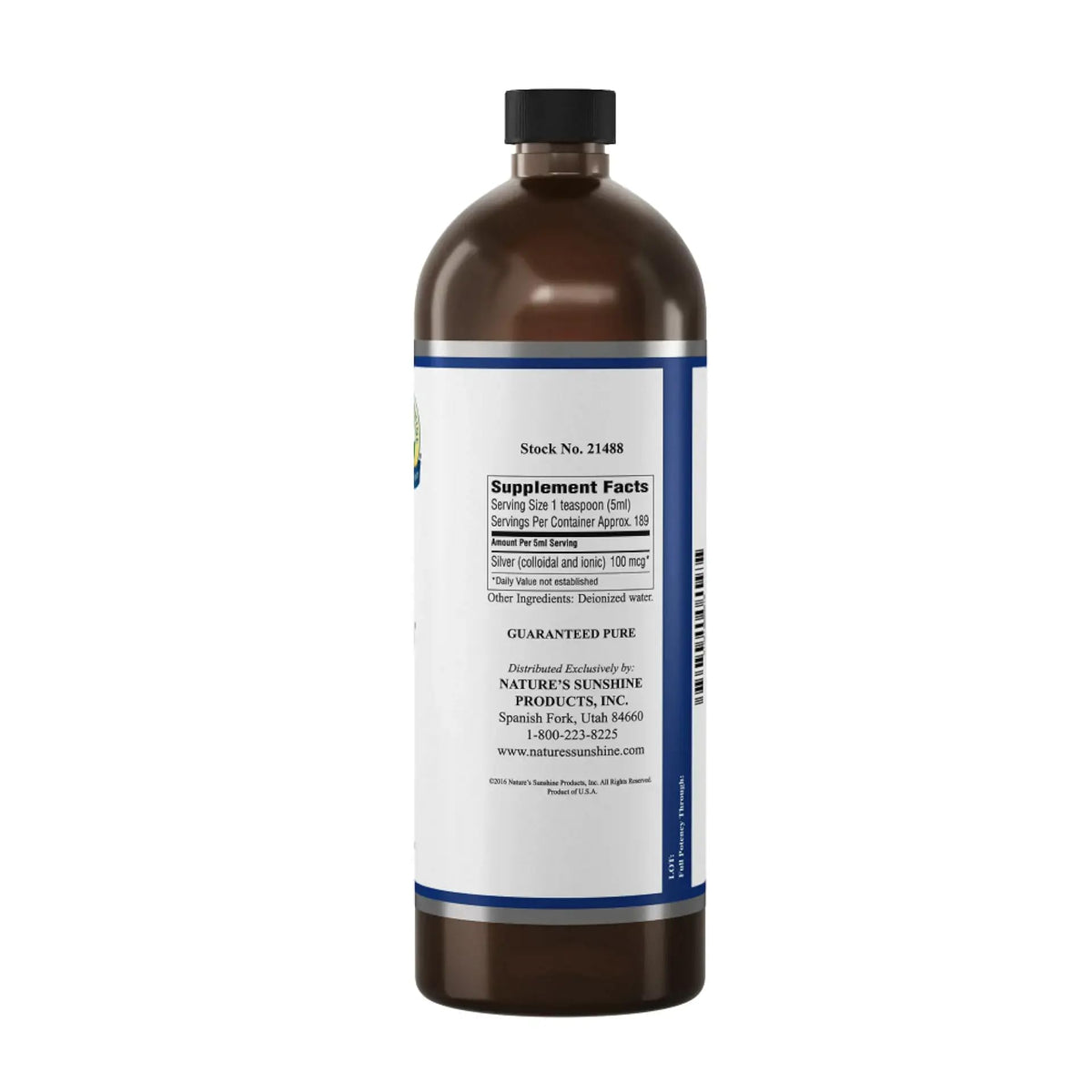 Nature's Sunshine Silver Shield Liquid, 16 Fl Oz | Colloidal Silver Liquid with Aqua Sol Technology Provides Immune Support and Protection