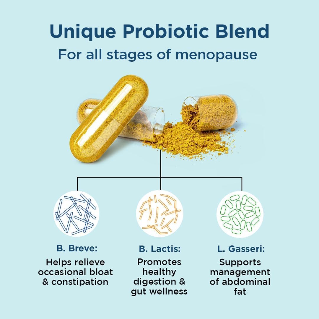 Probiotics for Menopause Women: 68.2 Billion CFU, Hormonal Harmony, Daily Comfort
