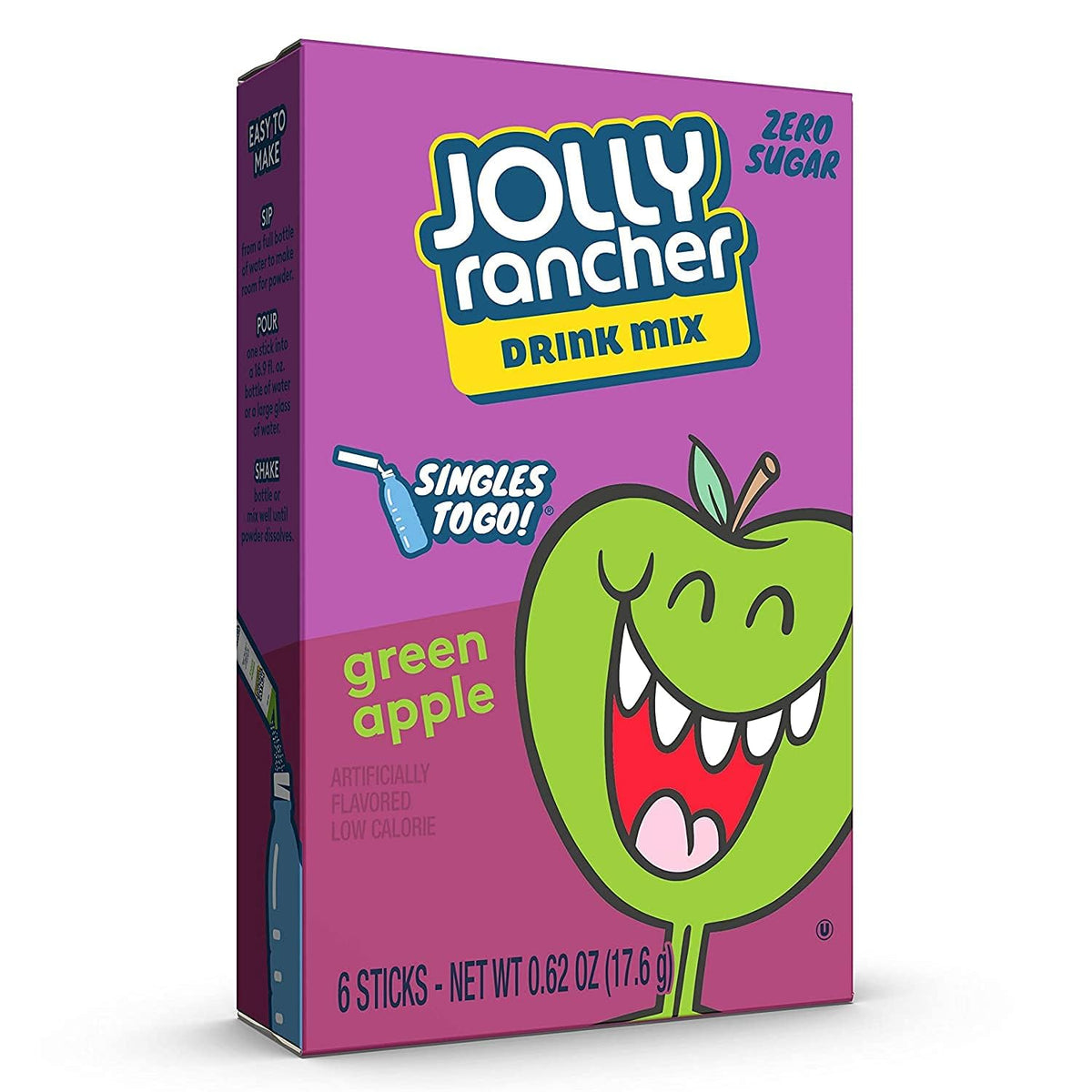 Jolly Rancher Blue Raspberry Singles To Go Drink Mix - 0.65 oz, Pack of 4