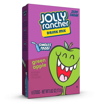 Jolly Rancher Blue Raspberry Singles To Go Drink Mix - 0.65 oz, Pack of 4