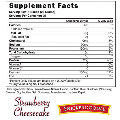 Steel Supplements Whey-ISO 100% Whey Isolate Protein Powder Stawberry Cheesecake