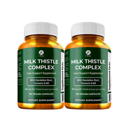 1 Body Milk Thistle Complex, Liver Support, 60 Vegan Capsules, 30 Servings