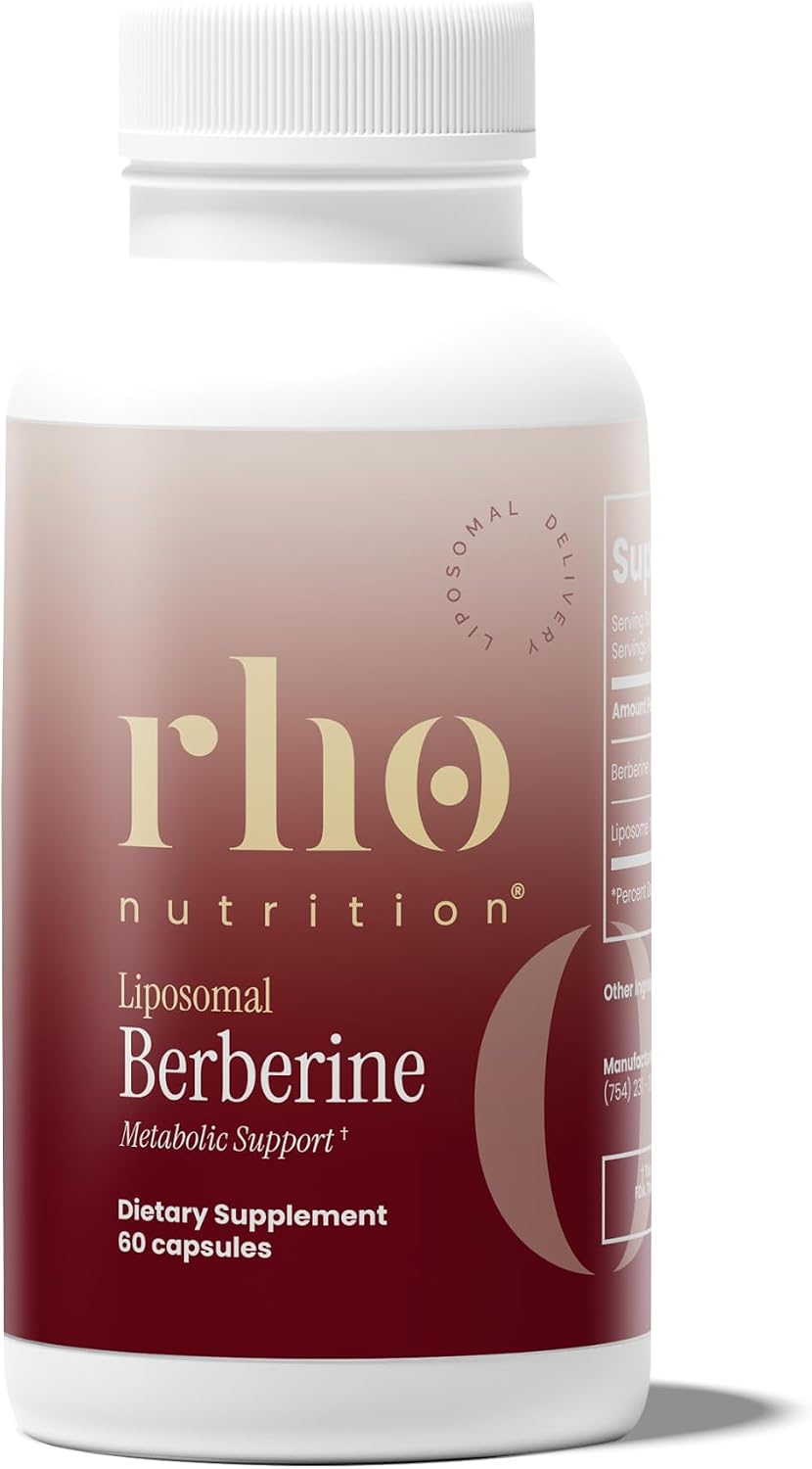 Rho Nutrition Liposomal Berberine Capsules - Ultra High Absorption Supplement – Supports Immune Function, Gut Health and Metabolic and Cardiovascular Health (60 Capsules)