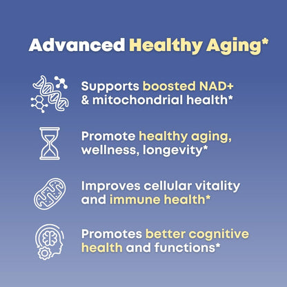NMN 500mg & Fucoidan with Trans Resveratrol, Liposomal Vitamin C, Chaga, Reishi, Maitake Mushroom Extract - NAD+, Mitochondrial, Healthy Aging Support - 60 Capsules, Non GMO, Gluten Free Supplement
