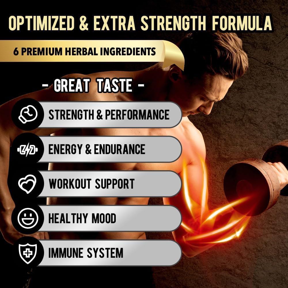 DAIKEN Peruvian Maca Root Powder Extra Strength 5,000 mg, Gelatinized Black, Red, Yellow Maca Blend with L-Arginine (2,500 mg) for Men and Women, Superior Absorption, Vegan, Lab Tested - 22 Packets
