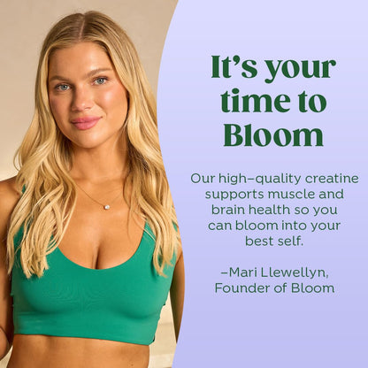 Bloom Nutrition Creatine Monohydrate Powder, Raspberry Lemon, 40 Servings | 5g Micronized Creatine, Supports Muscle Recovery, Strength, Endurance, Pre or Post Workout, Gluten Free, Non GMO