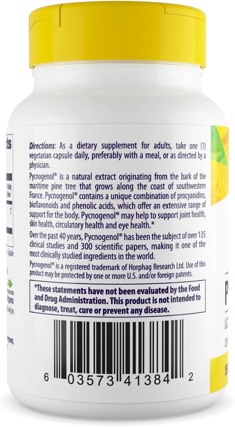 Healthy Origins Pycnogenol Pine Bark 150 mg, 120 Veggie Caps