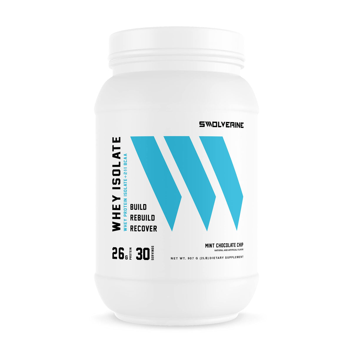 Swolverine Whey Protein Isolate | 26g Protein, Grass-Fed rBGH Free, Non-GMO, Added 