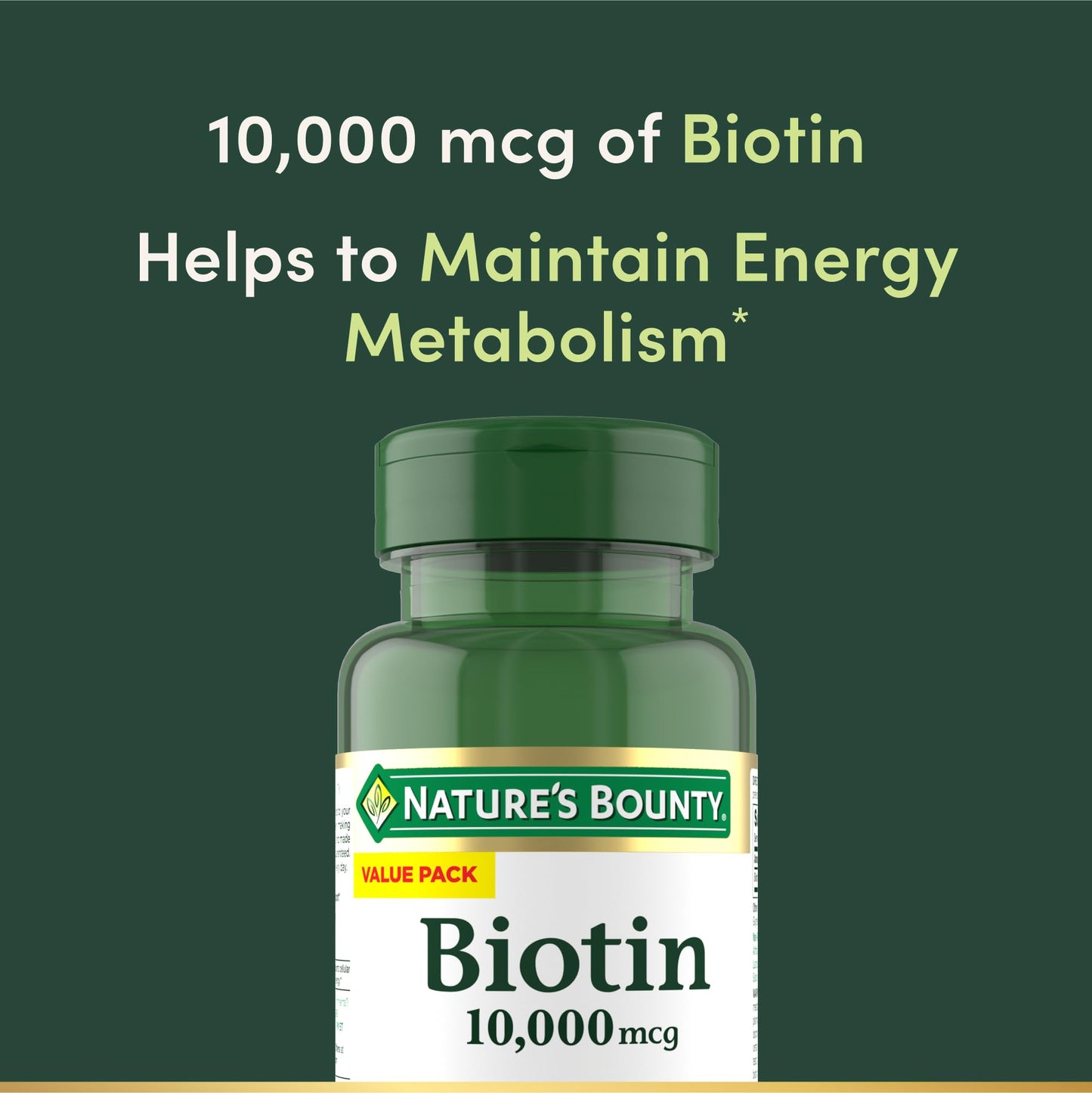 Nature's Bounty Biotin 10,000 mcg, 250 Rapid Release Softgels