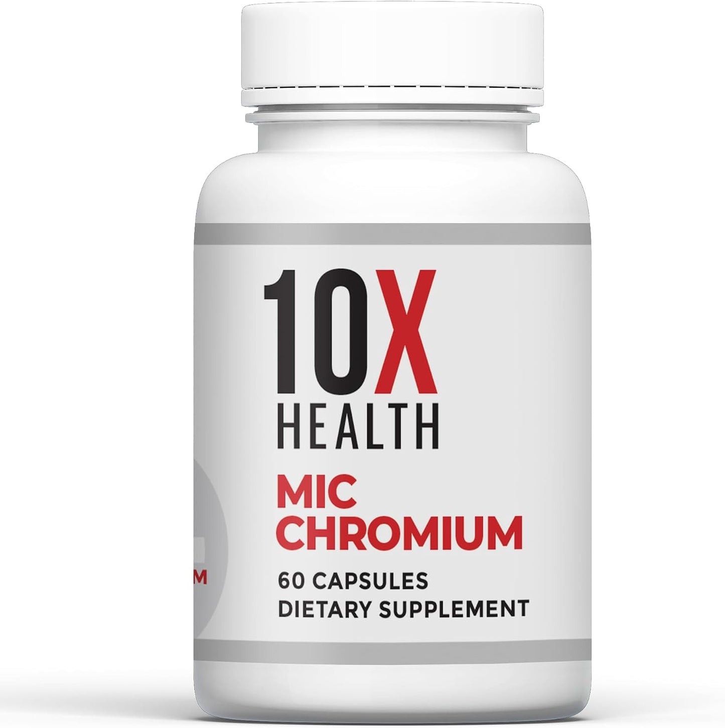 10X Health Mic Chromium - 60 Capsules | Choline Inositol: L-Methionine, Daily Nutritional Support, 60 Capsules, Non-GMO