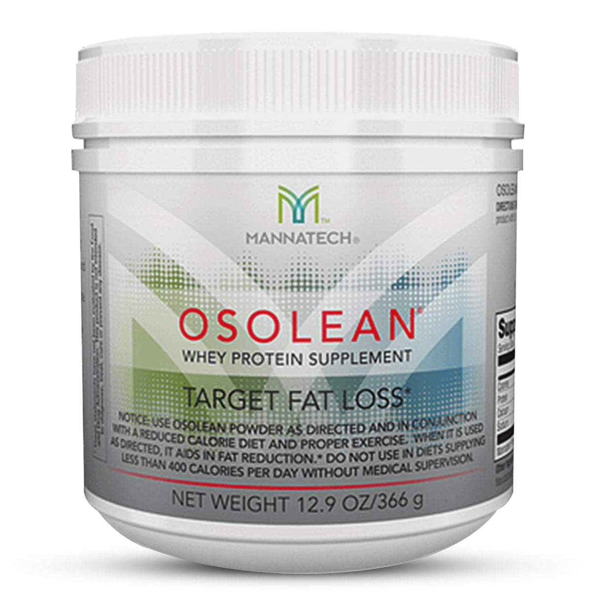 Protein Powder, Mannatech OsoLean (Canister) 12.9 oz Whey Protein Supplement, Build 