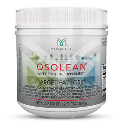 Protein Powder, Mannatech OsoLean (Canister) 12.9 oz Whey Protein Supplement, Build 