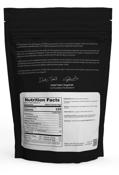 True Nutrition Whey Protein Isolate, French Vanilla, 1lb
