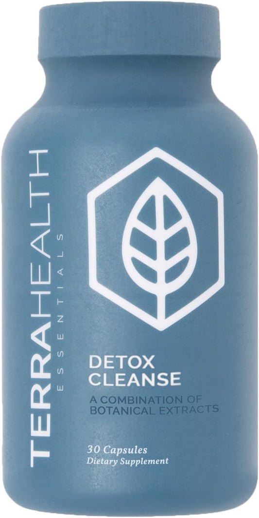 Terra Health Essentials Detox Cleanse for Women and Men - Support Gut Health, and Digestion - with Psyllium Powder and Turmeric Extract