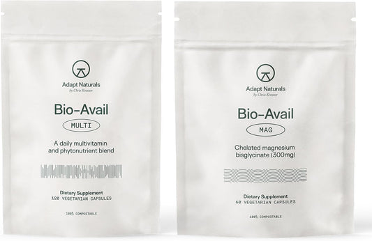 Adapt Naturals Daily Wellness Bundle – Bio-Avail Multivitamin & Magnesium Glycinate Supplement for Men & Women – 30-Day Supply
