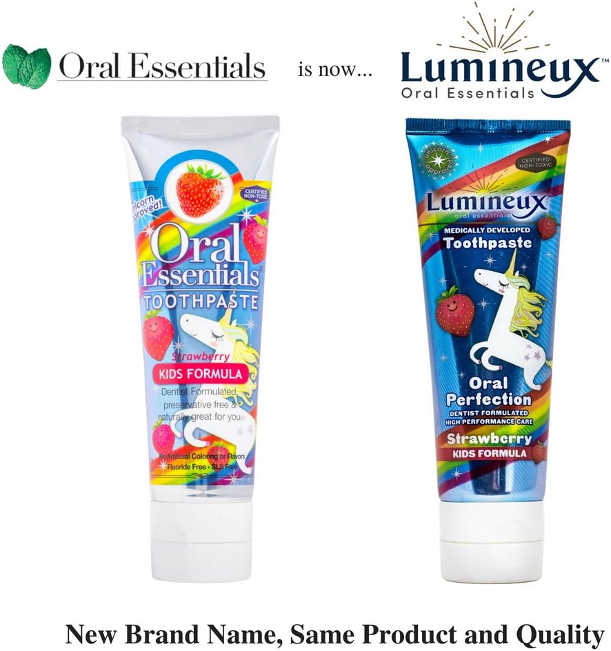 Lumineux Kids Toothpaste, Strawberry, Fluoride & SLS Free, 3.75 oz