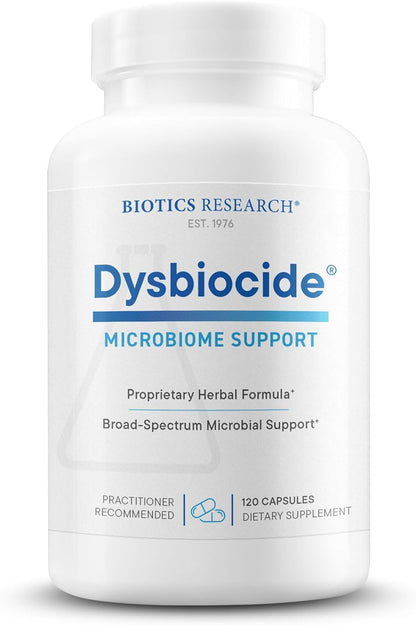 Biotics Research Dysbiocide Synergistic Botanical Blend Supports Normal Gut Health for Women & Men - Digestive Health Supplement - Supports Balanced Gut microbiome - 120 Capsules