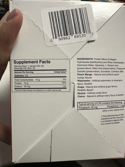 Nutritional Designs LPS Liquid Collagen & Whey Protein Supplement - Non-GMO Drink