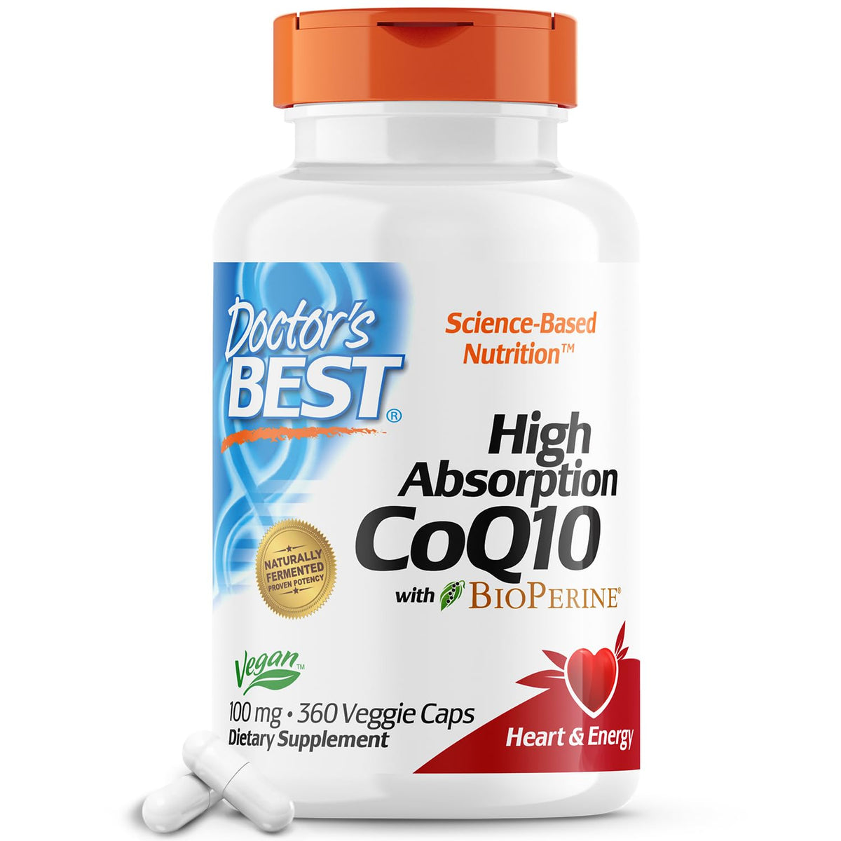 Doctor's Best High Absorption CoQ10 with BioPerine, Gluten Free, Naturally Fermented