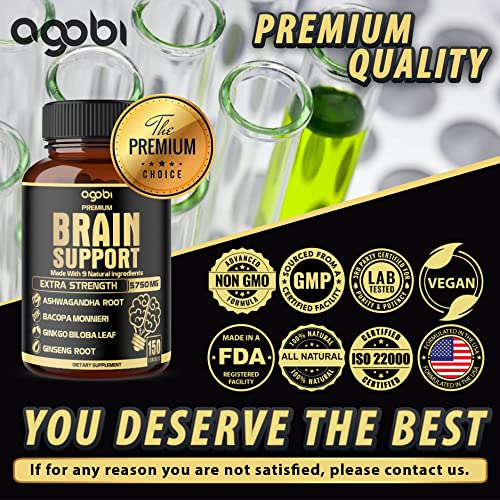 9in1 Brain Support Supplement 5750 Mg - Blended With Ashwagandha, Panax Ginseng