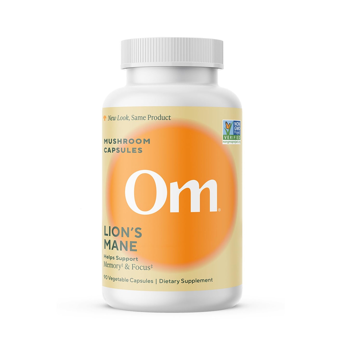 Om Lion’s Mane Mushroom Capsules - Organic Mushroom Supplement and Nootropic - Brain Supplements for Memory and Focus, 180 Count (60 Servings)