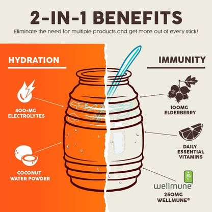Salud x Jarritos 2-Pack | 2-in-1 Hydration + Immunity (Mandarin) & Hydration + Immunity (Guava) – 15 Servings Each, Agua Fresca Drink Mix, Non-GMO, Gluten Free, Vegan, Low Calorie, 1g of Sugar