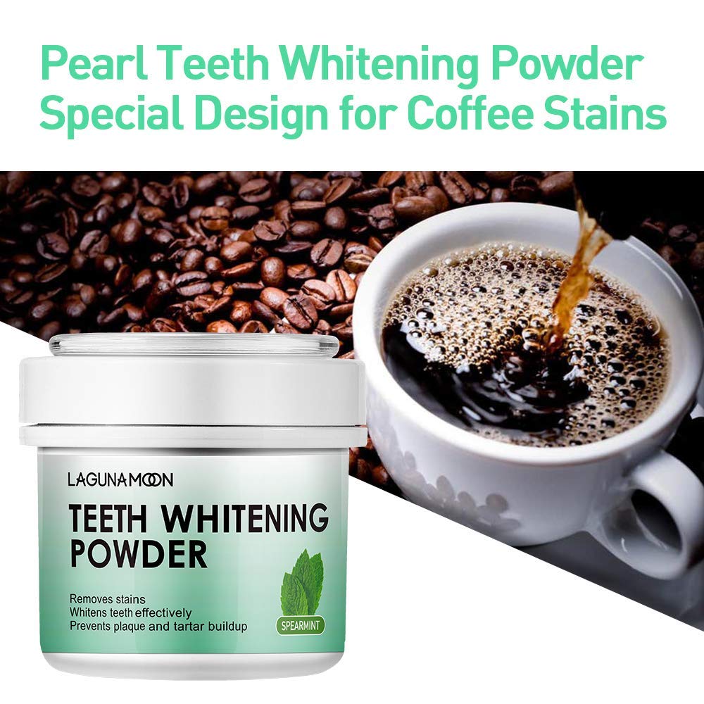 Teeth Whitening Powder, 50g Bright Pearl Spearmint Flavor - Natural Teeth Whitening