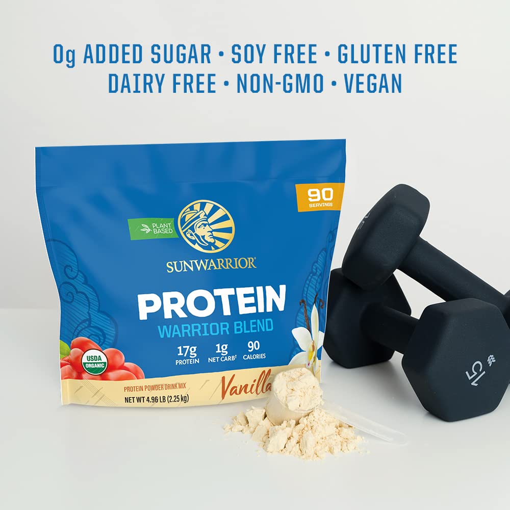 Sunwarrior Vegan Organic Protein Powder Plant-Based | BCAA Amino Acids Hemp Seed