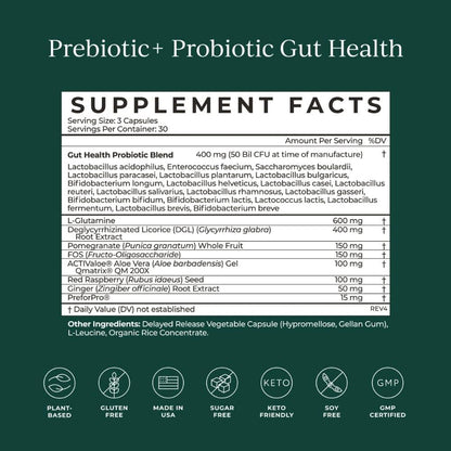 CYMBIOTIKA Probiotic + Prebiotic, 60 Billion CFU, 19 Strains for Gut
