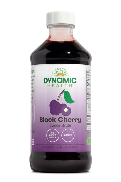 Dynamic Health 100% Pure Black Cherry Juice Concentrate, No Additives, Antioxidant Supplement, Urinary Tract & Joint Support, 16 Fl oz