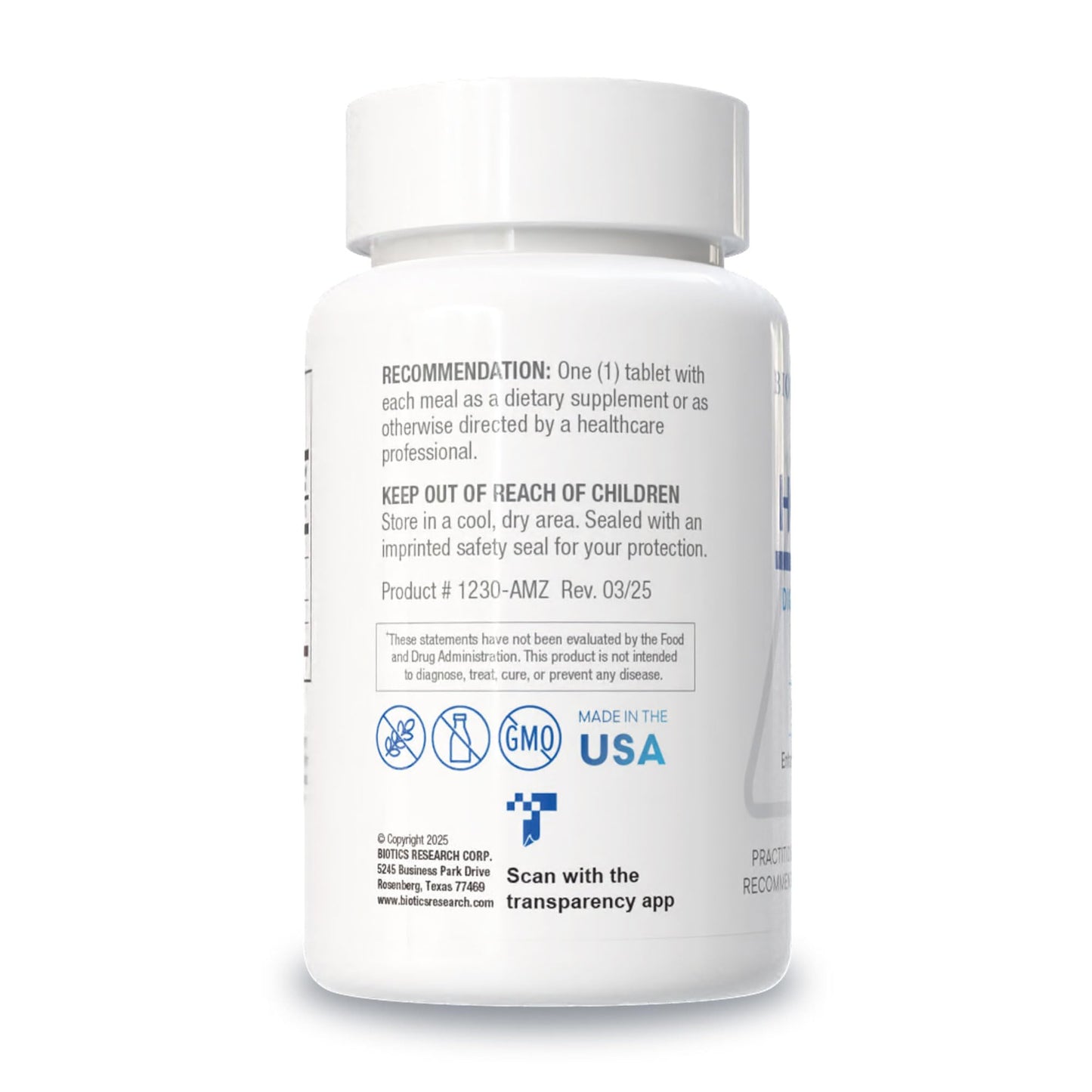 BIOTICS RESEARCH HCl Plus™, Supplies Betaine Hydrochloride, Pepsin, Glutamic Acid and More, Supports Healthy Digestion, 90 Tabs