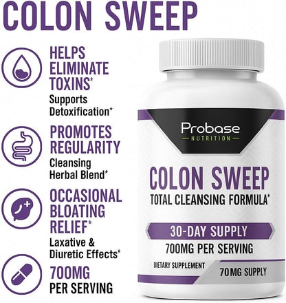 Probase Nutrition Colon Sweep 60 Capsules 30-Day Supply