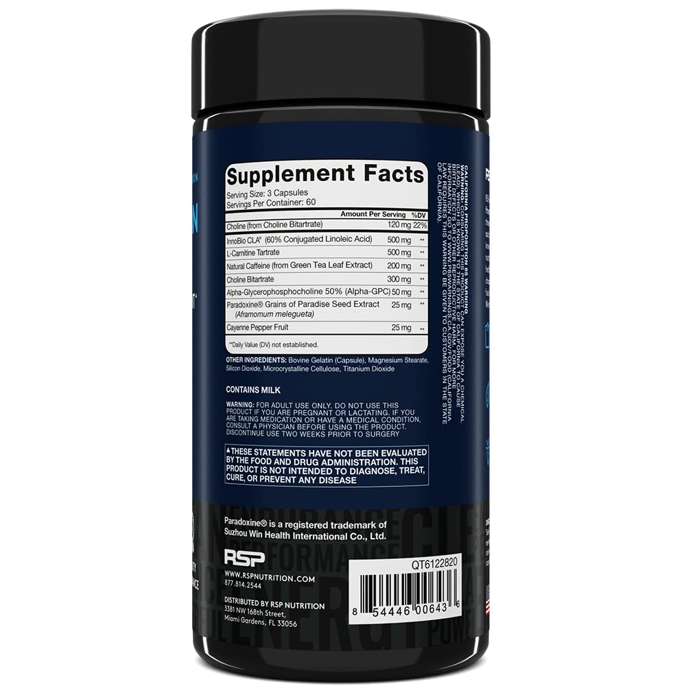 RSP Nutrition QuadraLean Thermogenic Fat Burner for Men & Women, Weight Loss Supplement